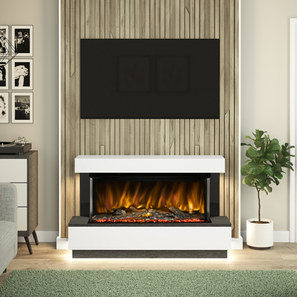 Elgin & Hall Pryzm Evento 54 Floor Standing Electric Fireplace Suite